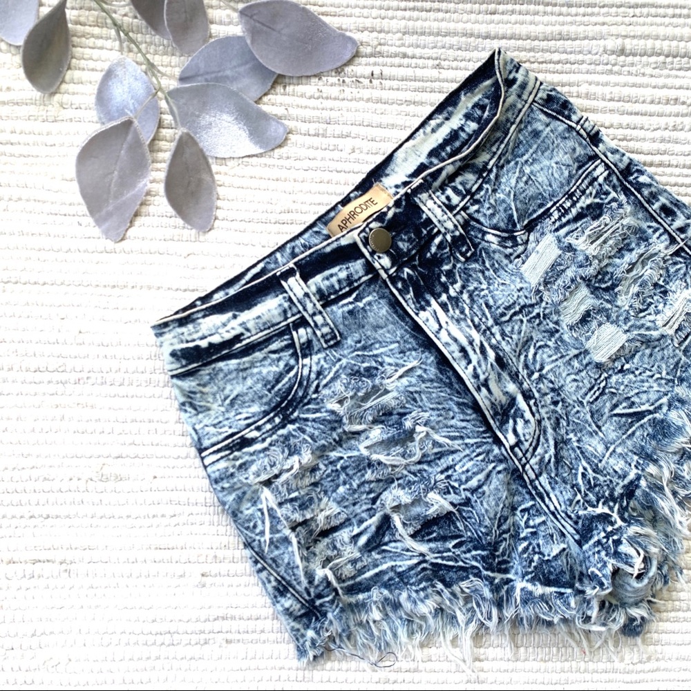 American apparel Acid wash Jean shorts B-006